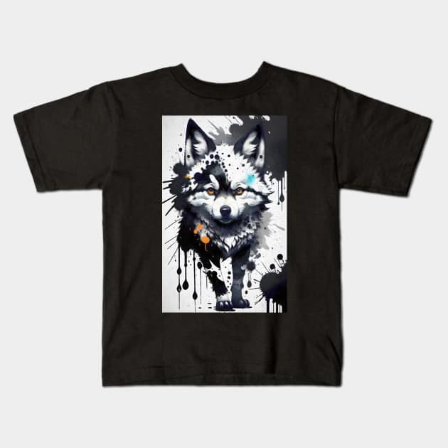 Baby wolf Kids T-Shirt by Voodoo Production